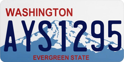 WA license plate AYS1295