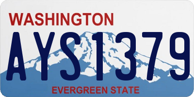 WA license plate AYS1379