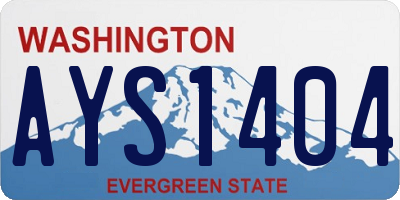 WA license plate AYS1404