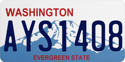 WA license plate AYS1408