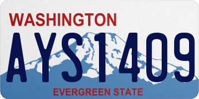 WA license plate AYS1409