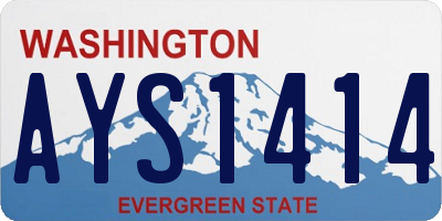 WA license plate AYS1414