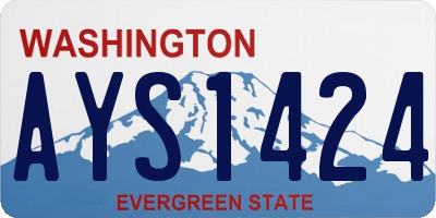 WA license plate AYS1424