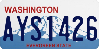 WA license plate AYS1426