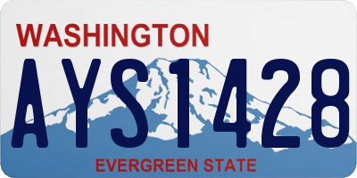 WA license plate AYS1428