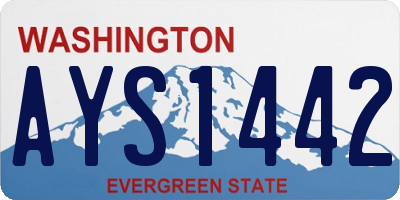 WA license plate AYS1442