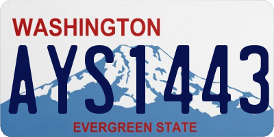 WA license plate AYS1443