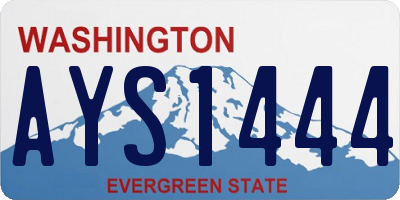 WA license plate AYS1444