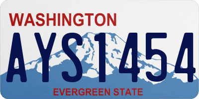 WA license plate AYS1454