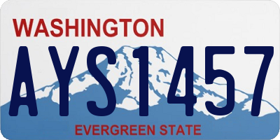 WA license plate AYS1457