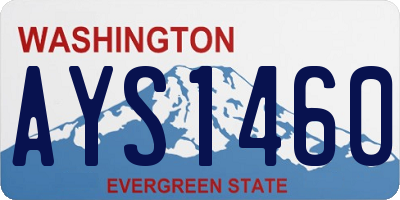 WA license plate AYS1460