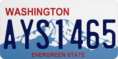 WA license plate AYS1465