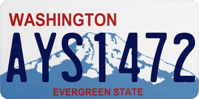 WA license plate AYS1472