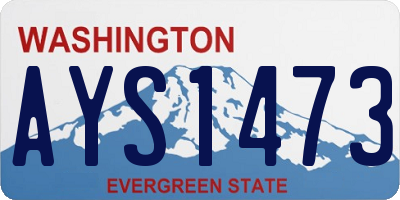 WA license plate AYS1473