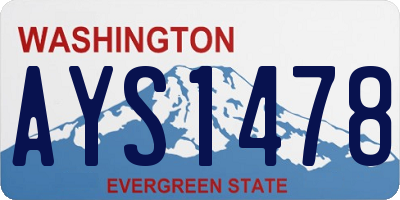 WA license plate AYS1478