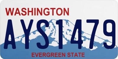 WA license plate AYS1479