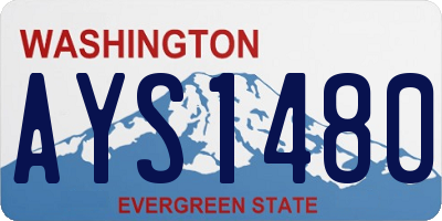 WA license plate AYS1480