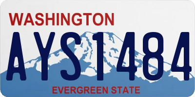WA license plate AYS1484