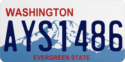 WA license plate AYS1486