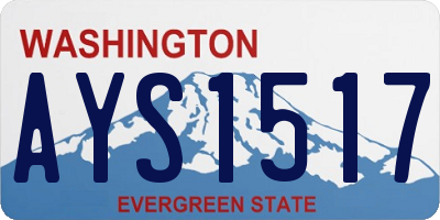WA license plate AYS1517