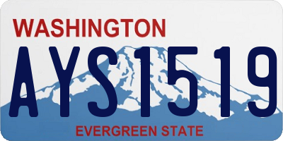 WA license plate AYS1519