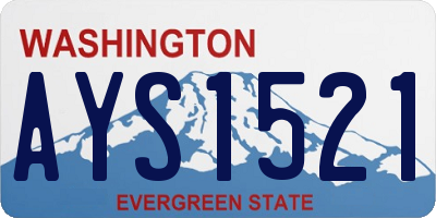 WA license plate AYS1521