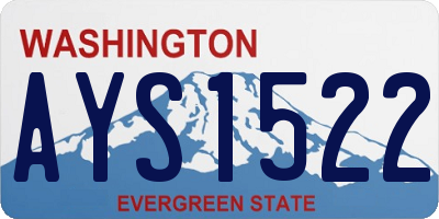 WA license plate AYS1522