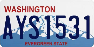 WA license plate AYS1531