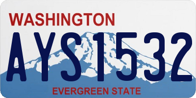 WA license plate AYS1532