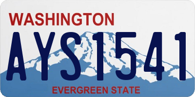 WA license plate AYS1541