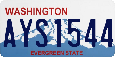 WA license plate AYS1544