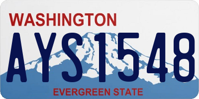 WA license plate AYS1548