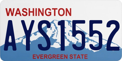 WA license plate AYS1552