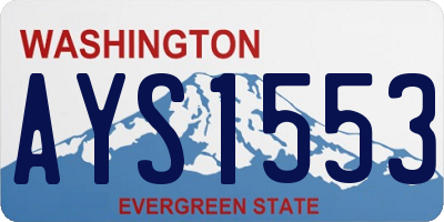 WA license plate AYS1553