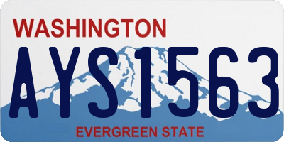 WA license plate AYS1563