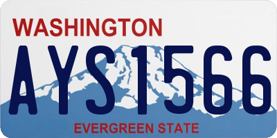WA license plate AYS1566