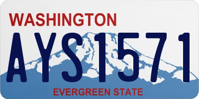 WA license plate AYS1571