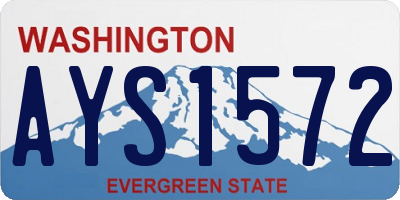 WA license plate AYS1572