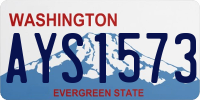 WA license plate AYS1573
