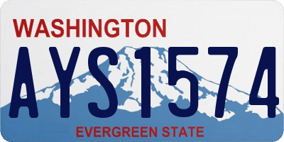 WA license plate AYS1574