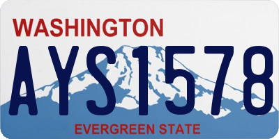 WA license plate AYS1578