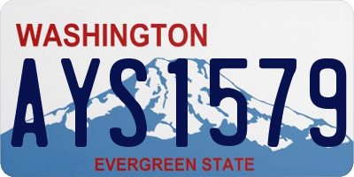 WA license plate AYS1579