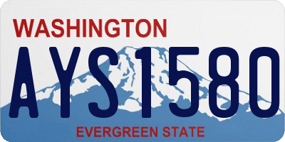WA license plate AYS1580
