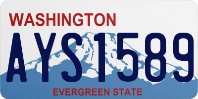 WA license plate AYS1589