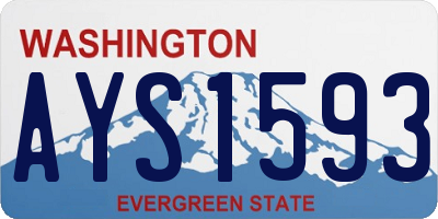 WA license plate AYS1593