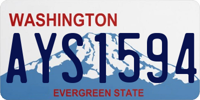 WA license plate AYS1594