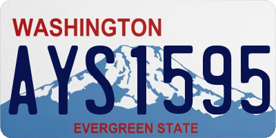 WA license plate AYS1595