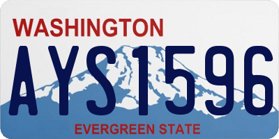 WA license plate AYS1596