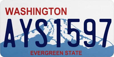 WA license plate AYS1597