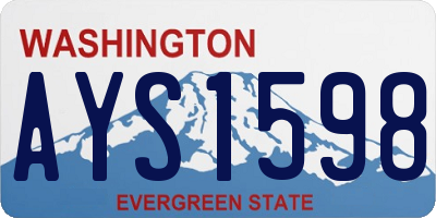 WA license plate AYS1598